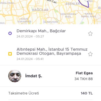 Taksiciler Odası Taksi Metre Ücreti Çekilen