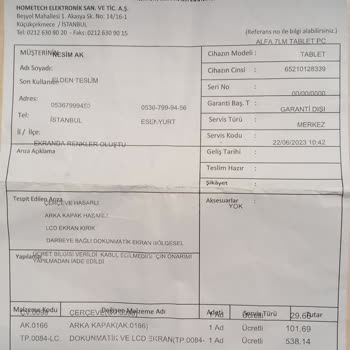 Hometech Firmasının Kendi Genel Merkez Servisinden Şikayetçiyim