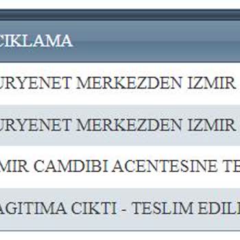 Kuryenet Çamdibi Acentesi Teslim Problemi