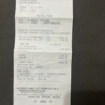 A101 Teslim Edilmeyen Ürün