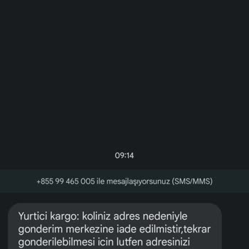 Gelen Mesajdan Korkuyorum