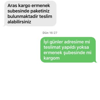 Aras Kargo Kargom Adresime Teslim Edilmedi
