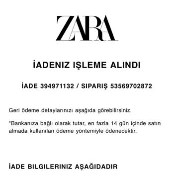 Zara Ücret İadesini Gerçekleştirmiyor Fakat Öyleymiş Gibi Gösteriyor