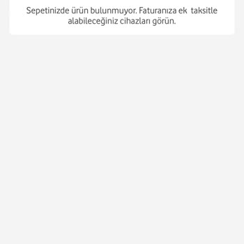 Vodafone Sepete Ürün Eklenmiyor