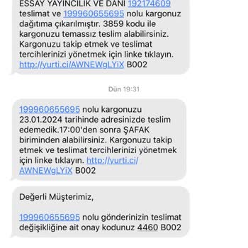 Yurtiçi Kargo Evde Bulamadık Yalanı.