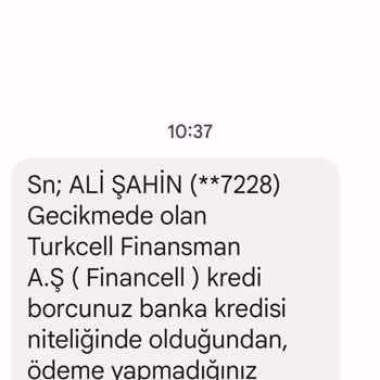 Şahsıma Ait Olmayan Alacak Faturasını SMS Olarak Turkcell Faturası