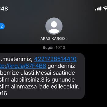 Aras Kargo Mersin Erdemli Şubesi Kargo Getirmiyor