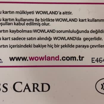 Wowland Kart Para İadesi
