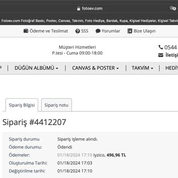 Fotoev.com İlgisizlik, Ürün Kargoya Verilmiyor