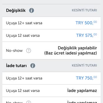 Türk Havayolları 500 TL Kesintiyle Biletimi Değiştirmeme İzin Vermiyor