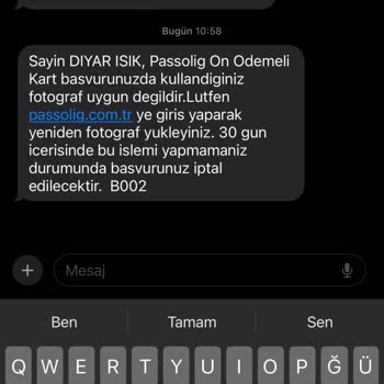 Passolig Fotoğraf Yükleme Hatası