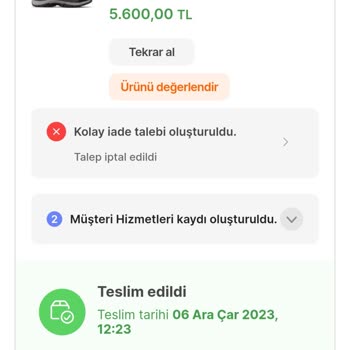 Hepsiburada İade Aşamasında Teslim Edilmeyen Ayakkabı