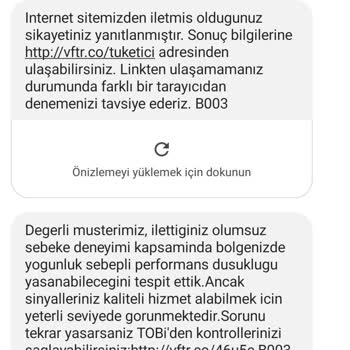 Vodafone Şebeke Sorunu Ve Cayma Bedelsiz İptal Edilmemesi