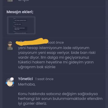 itemsatış Satin Aldığım Hesap 2 Günde Ban Yedi