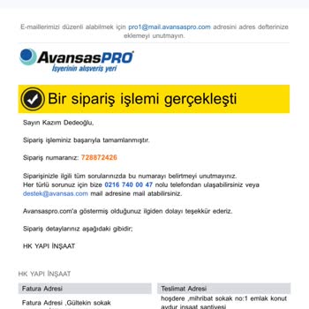Avansas 1 Günde Teslimat 10 Gündür Teslim Edilmiyor