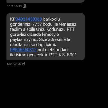 PTT Kargo Evde Olmama Rağmen Kargo Teslim Edilmedi
