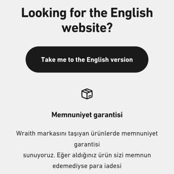 Wraith Esports Wraith Espor İademi Kabul Etmiyor