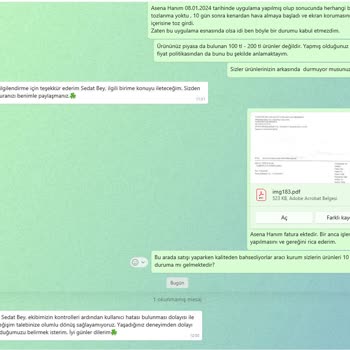Blueo Markası Ekran Koruyucu Kusurlu Ürün