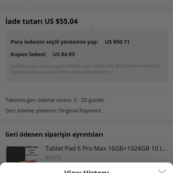 Aliexpress Para İadesi Sipariş İptali