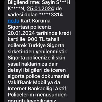 Türkiye Sigorta Kart Koruma Poliçesi İptal Edilemiyor. Muhatap Yok.