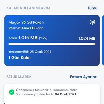 Turkcell İnterneti Son Gün Hızlı Bitirip Paket Tanımlaması.