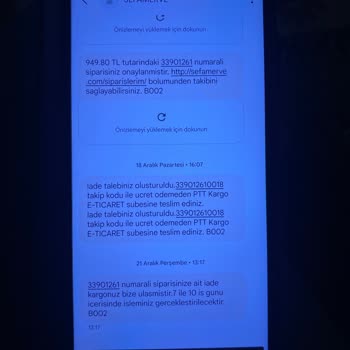 Sefamerve İade Yapmamak İçin Geçiştiriyor