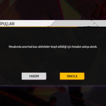 Garena Free Fire Sınırsız Ban Yemişim Haksızlık