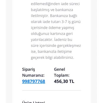 Pazarama İnternetten Sipariş Edilen Ürünün Tedarik Edilememe Sorunu