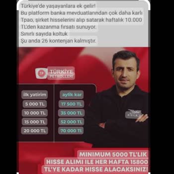 TP Petrol Turkiye Petrolleri Hisse Kazanç