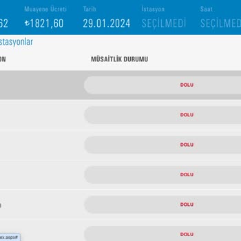 TÜVTÜRK Tüvtürk Randevu Veremiyor!