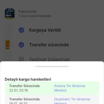 Hepsijet Ürünüm Ankara TM Aktarma Merkezinden Ne Zaman Gönderilecek