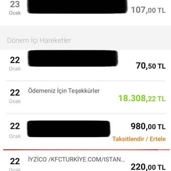 KFC Sipariş İptali Sonrası Ücret İadesi Bekleyişi