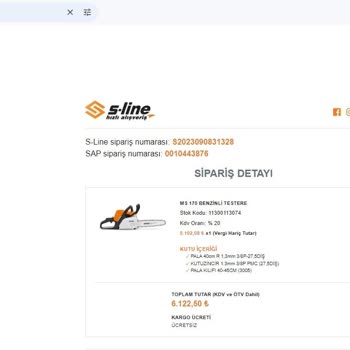 Stihl Sadal Firması Müşteri Seçmekte Keyfi Sipariş İptal Etmektedir.