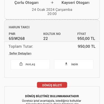 Süha Turizm Otobüs Bileti İptal Sürecinde Yaşanan Sorunlar