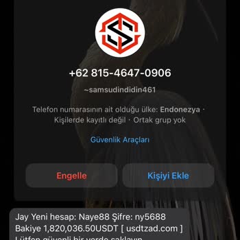 Usdtxez.com Endonezya Hesap Mesajı