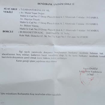 Denizbank Konya'da Banka Hesabındaki Blokenin Kaldırılmaması Sorunu