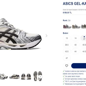 Asics Aynı Model Ve Ürün. 2 Katı Fiyat Farkı