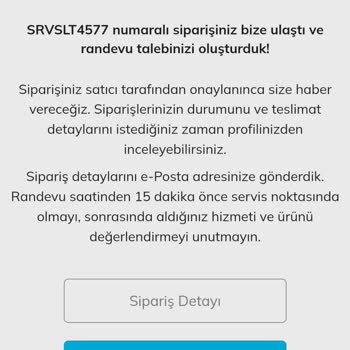 Servislet.com Karatay/Konya Sipariş Sorunu