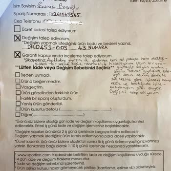 Sportinn.com.tr Aldığım Ayakkabıda Air Hava Eksik Değişim Yapmadılar