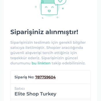 Elite Shop Turkey Ürün Gönderimi Yapılmadı