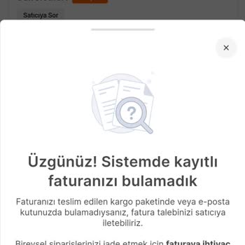 Hepsiburada Ve Carrefour SA Faturamı İletmedi