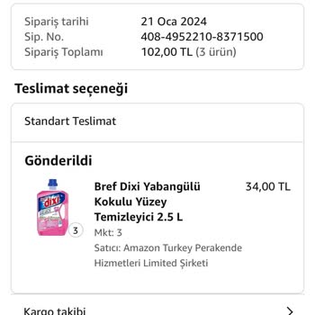 Amazon.com Kargo Sorun Oluştu