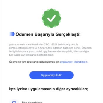 Guess Ücret Alındı Sipariş No Vermiyorlar
