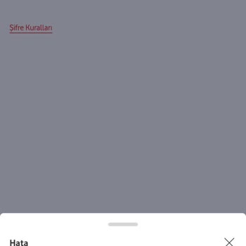 Vodafone Pay Kayıt Olma Hatası.