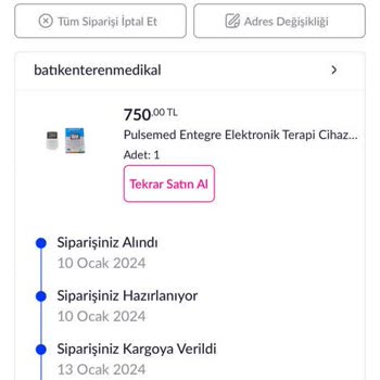 Pazarama Batıkent Eren Medikal Bilerek Yanlış Ürün Gönderdi