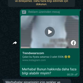 Trend Wear'ss Siparişim Gelmedi Paramı Alamıyorum