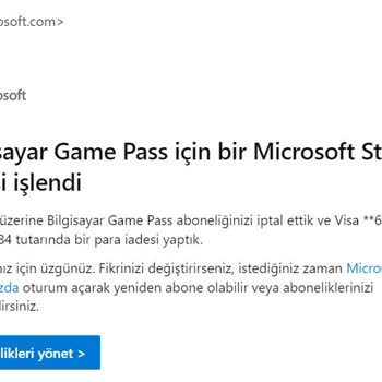 Microsoft Xbox Game Pass Abonelik İptali Para İadesi Gelmedi