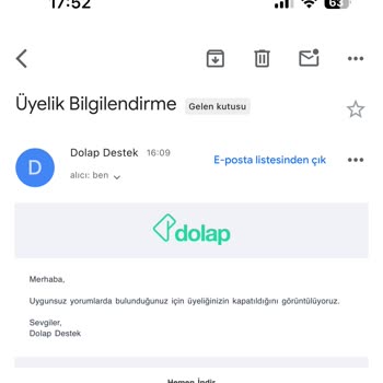 Dolap Sitesinin Kullanıcı Hesabını İftira Atarak Kapatması