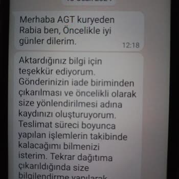 AGT Kargo 2 Haftadır Kargomu Teslim Etmiyor