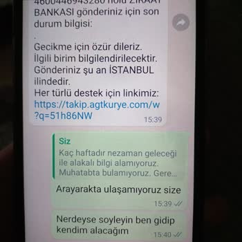 AGT Kargo 2 Haftadır Kargomu Teslim Etmiyor